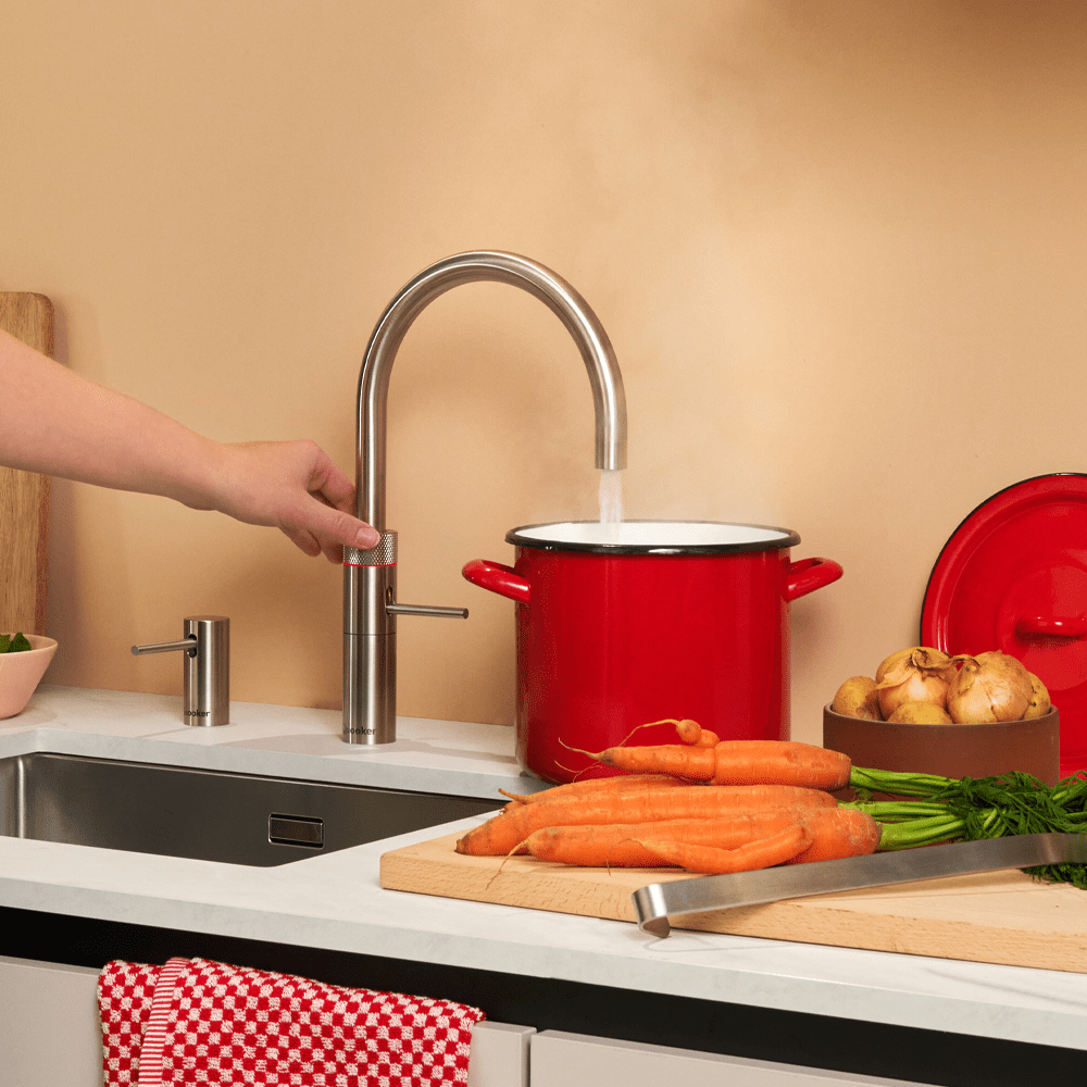 Quooker FNRSST Combi Fusion Round 3-in-1 Boiling Water Tap COMBI 2.2 FUSION ROUND STAINLESS STEEL – STAINLESS STEEL.