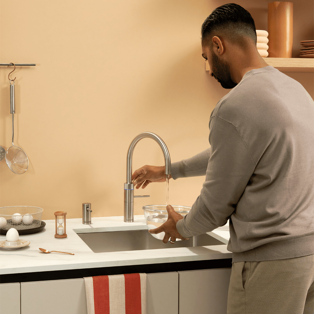 Quooker FNRSST Combi+ Fusion Round Boiling Water Tap COMBI+ FUSION ROUND SS – STAINLESS STEEL.