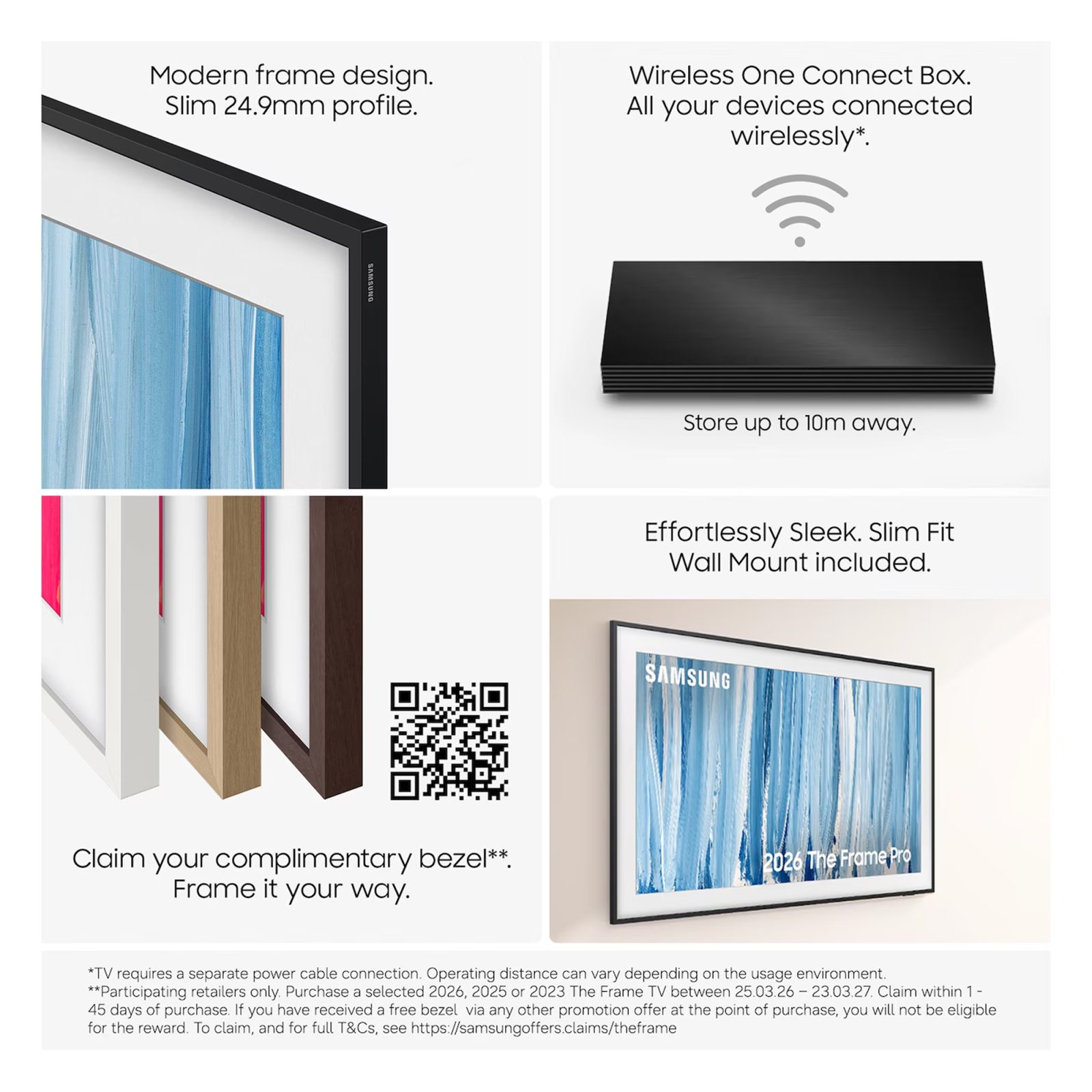 Samsung 2026 65″ The Frame Pro LS03HW 4K Vision AI Smart TV QE65LS03HWUXXU