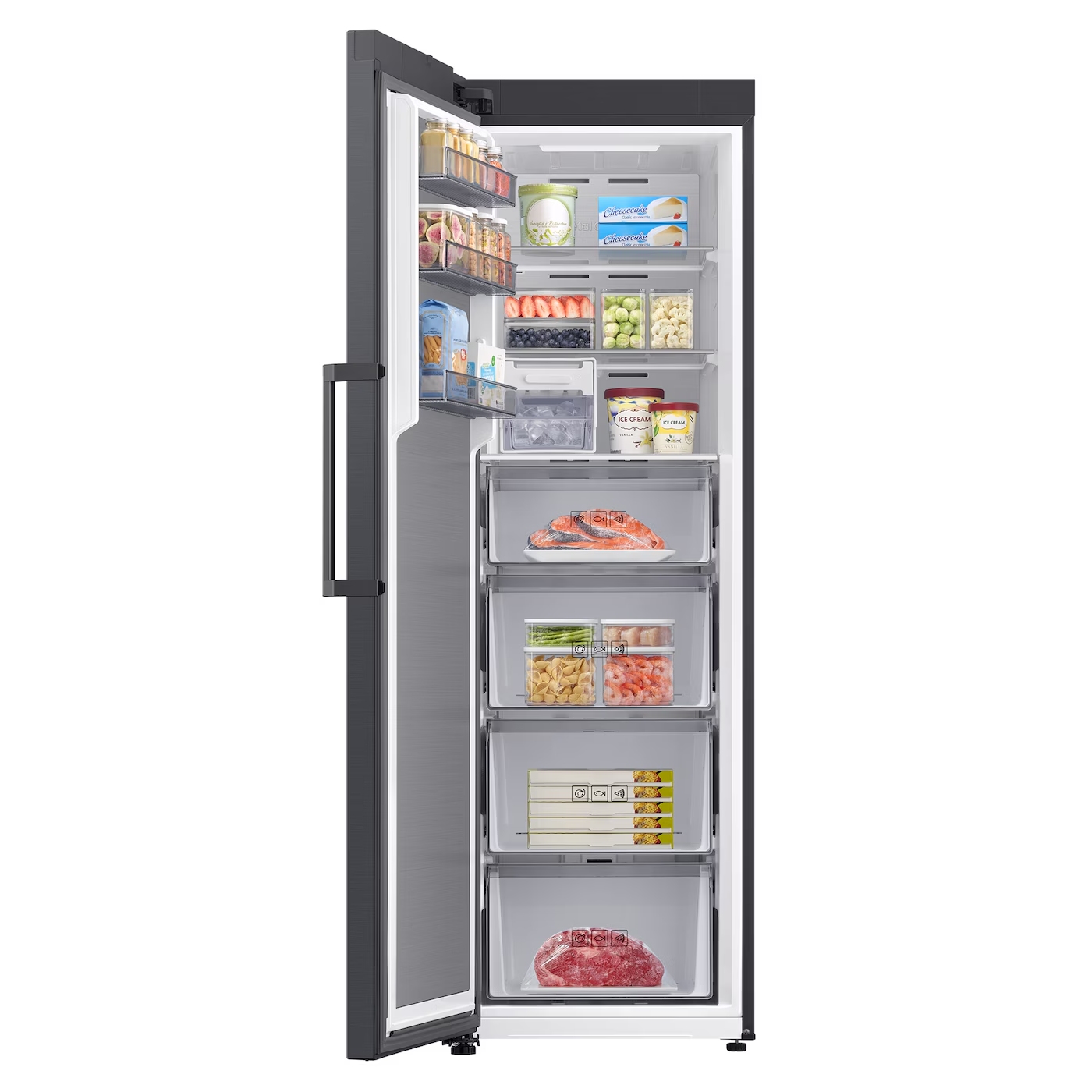 Samsung 59.5cm Total No Frost Tall Freezer RZ70H32HEFEU – Black Steel