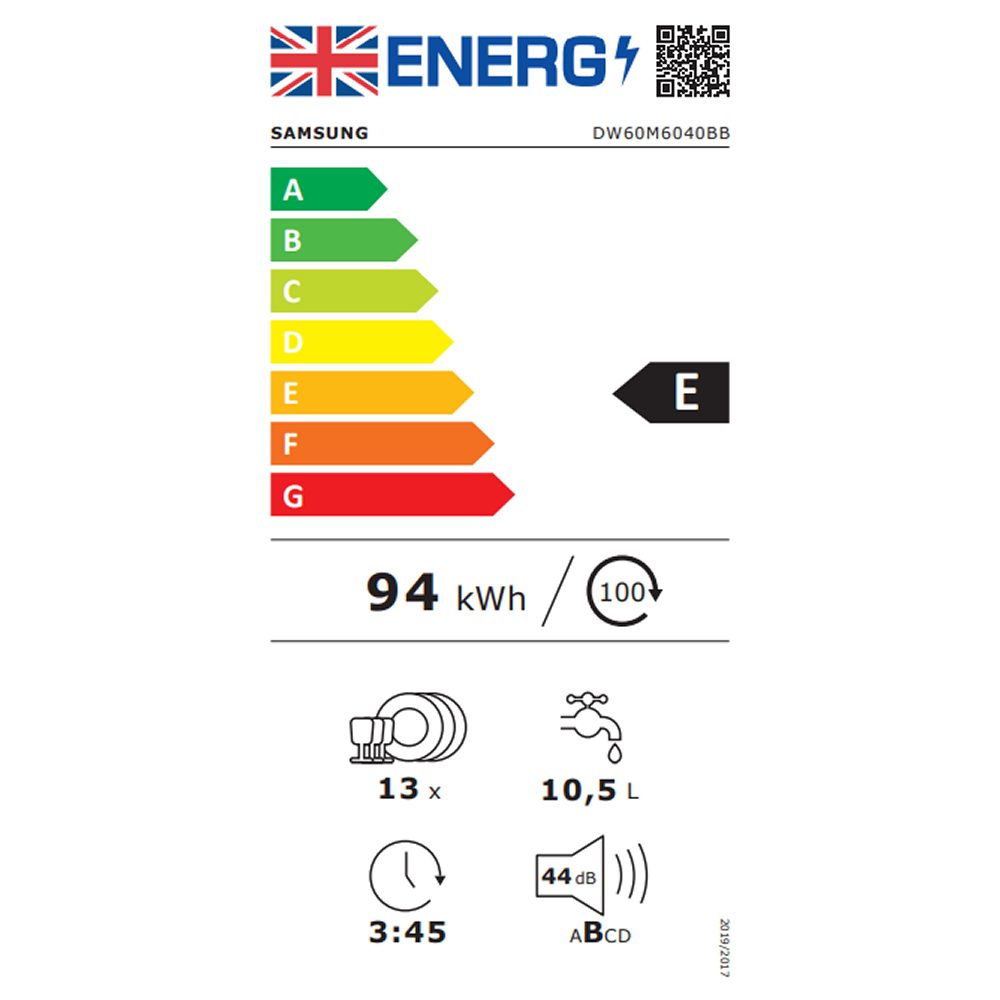 Samsung 60cm Fully Integrated Dishwasher DW60M6040BB