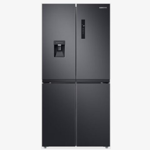 Samsung  4 Door Fridge Freezer With Water Dispenser Non Plumbed RF48A401EB4 – Black Steel