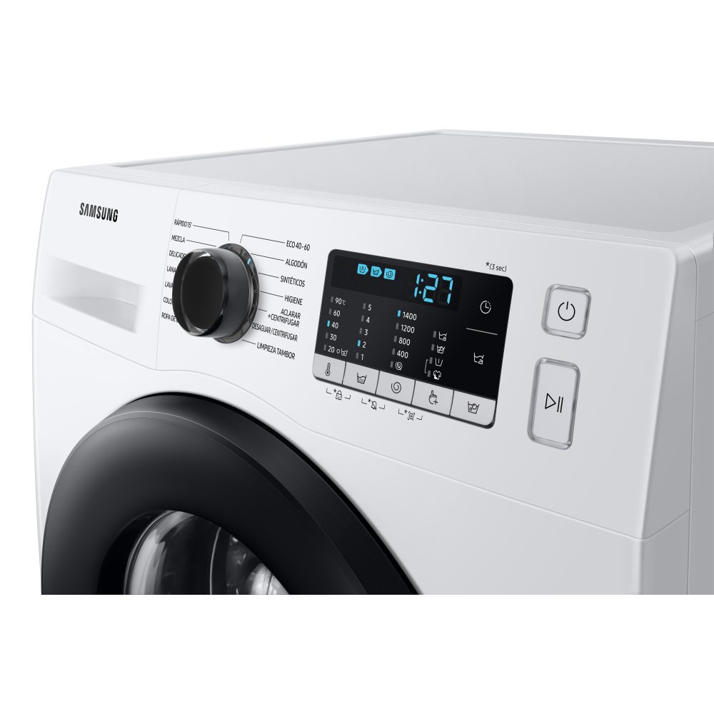 Samsung 8kg Series 5 EcoBubble Steam Washing Machine 1400rpm WW80TA046AE – White