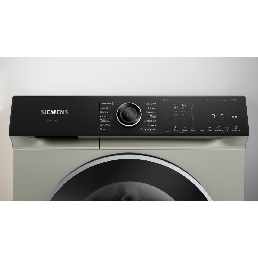 Siemens 9kg IQ-500 i-DOS Washing Machine 1600rpm WG46H2AXGB – Silver