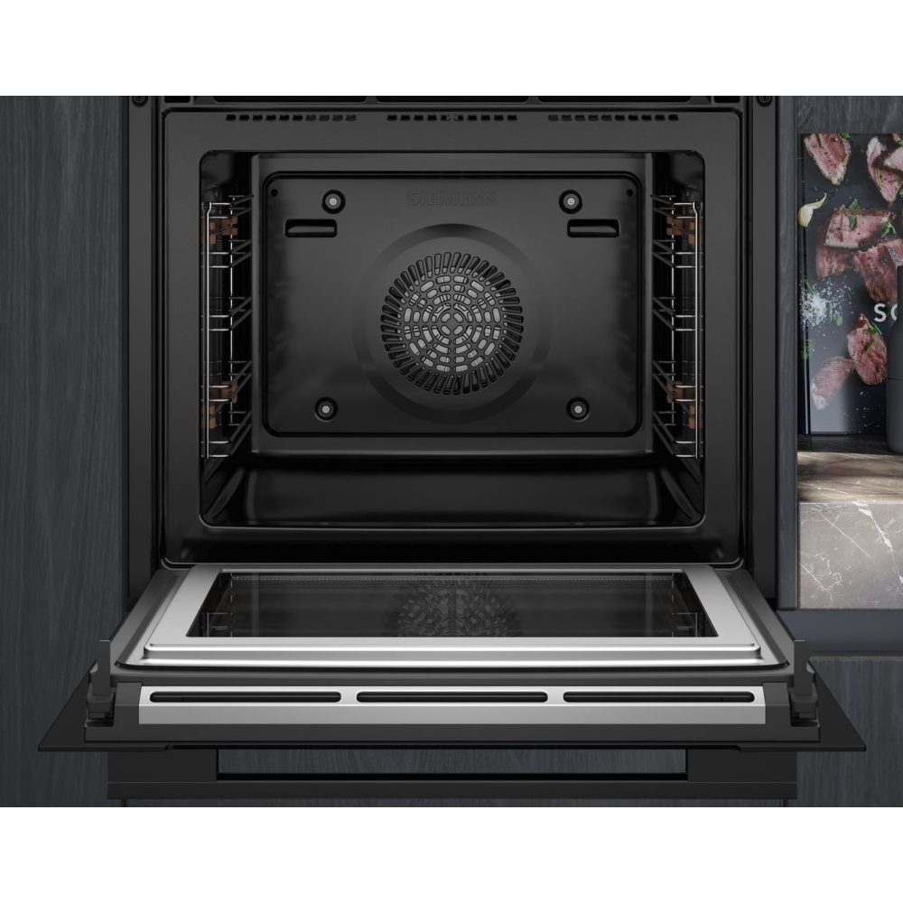 Siemens IQ-700 Pyrolytic Multifunction Oven With Microwave HM776G1B1B – Black