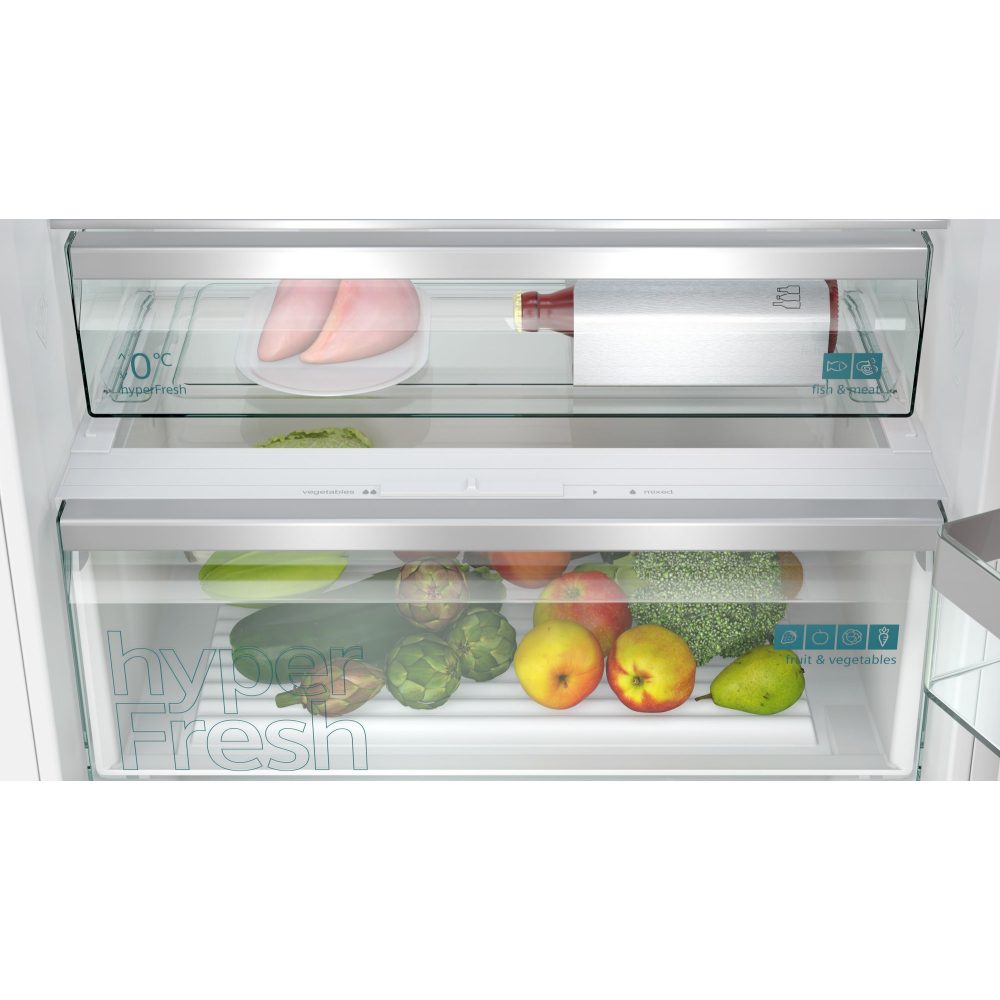 Siemens 194cm IQ KB96NADD0G – 500 71cm Wide Integrated 60/40 Frost Free Fridge Freezer