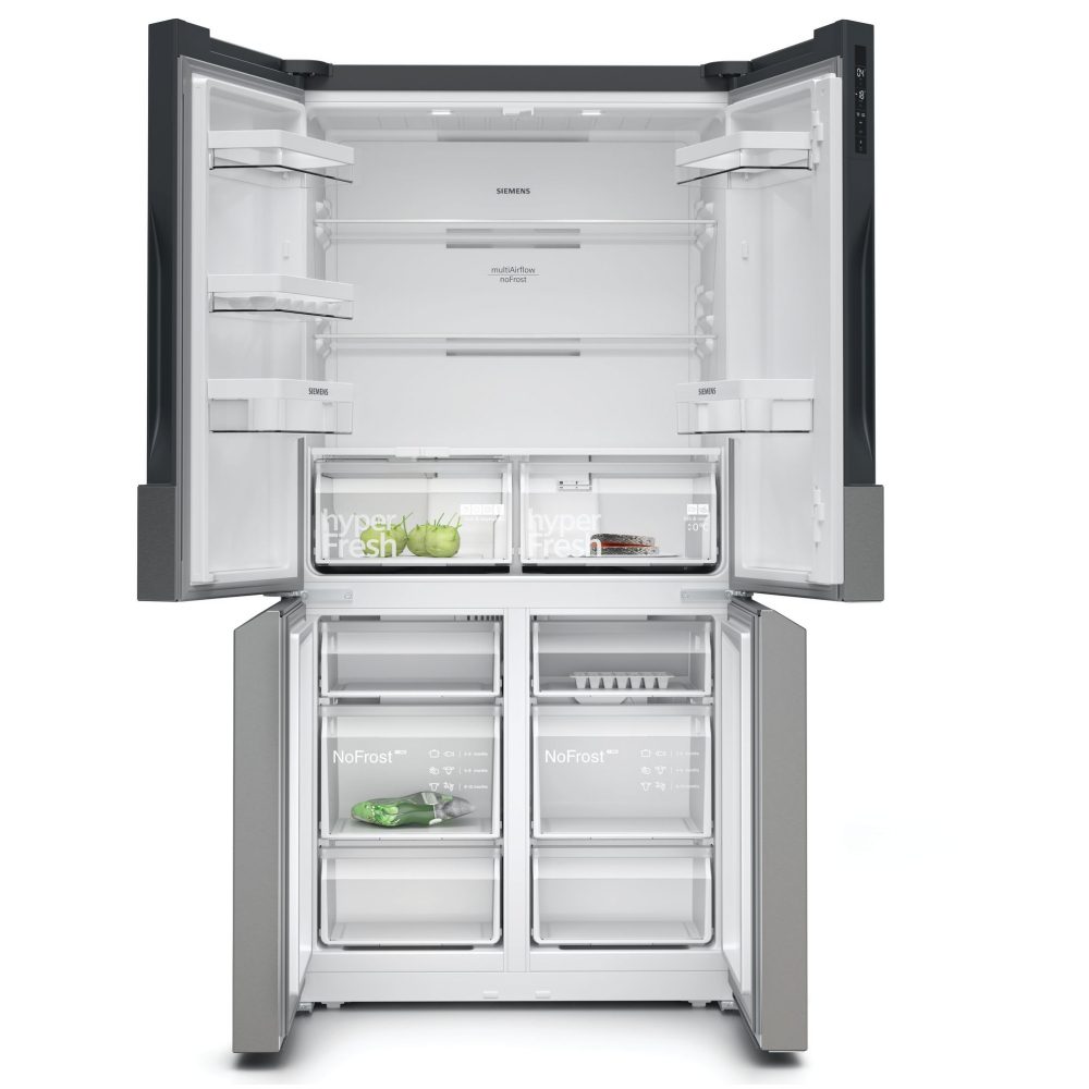 Siemens Four Door Fridge Freezer Non Ice & Water KF96NVPEAG – Silver