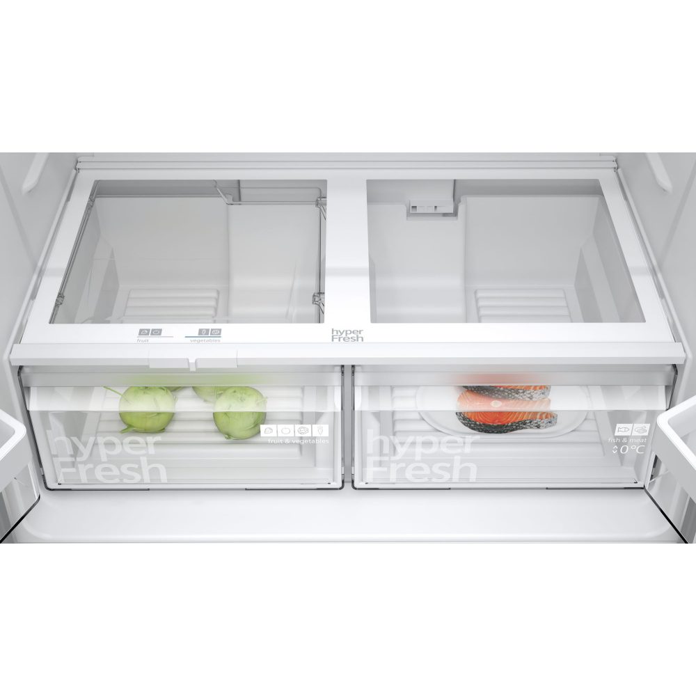 Siemens Four Door Fridge Freezer Non Ice & Water KF96NVPEAG – Silver