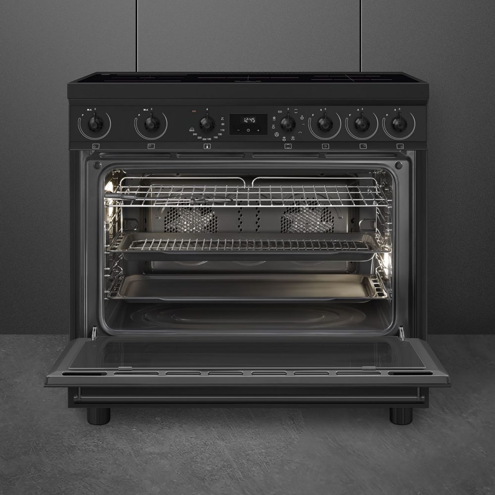 Smeg 90cm Classic Single Cavity Induction Range Cooker C9IMN2 – Matte Black