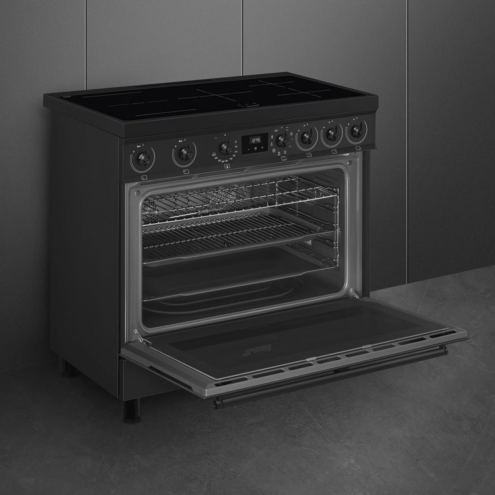 Smeg 90cm Classic Single Cavity Induction Range Cooker C9IMN2 – Matte Black
