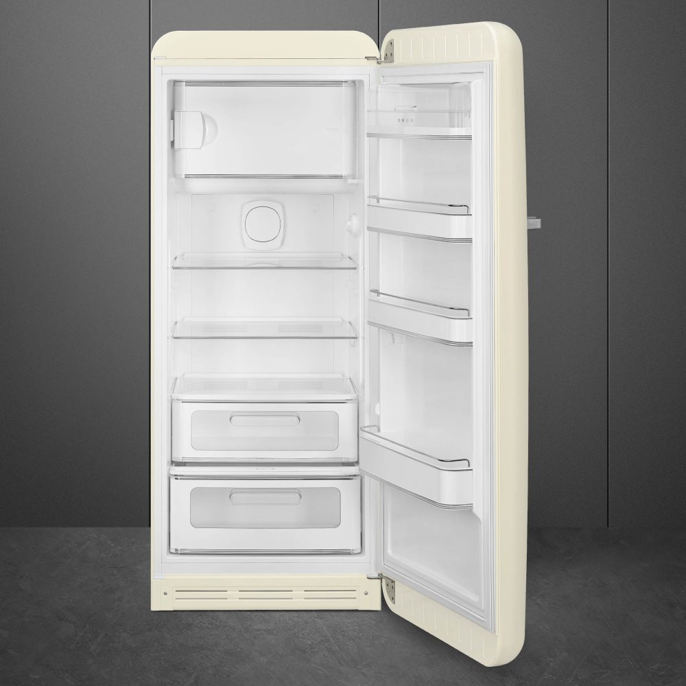 Smeg 60cm Retro Refrigerator Right Hand Hinge FAB28RCR6UK – Cream