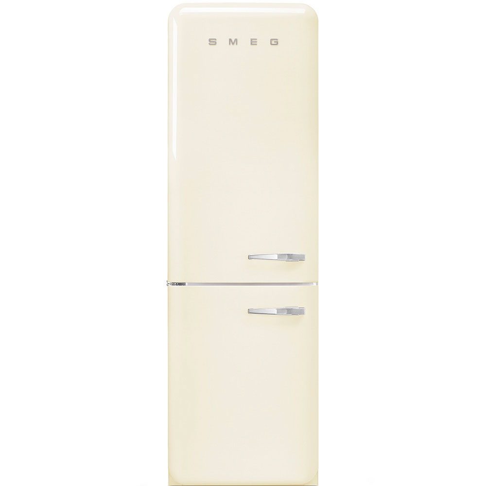 Smeg 60cm Retro Frost Free Fridge Freezer Left Hand Hinge FAB32LCR6UK – Cream