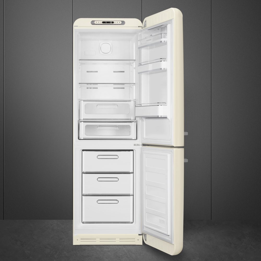 Smeg 60cm Retro Frost Free Fridge Freezer Right Hand Hinge FAB32RPG6UK – PASTEL GREEN