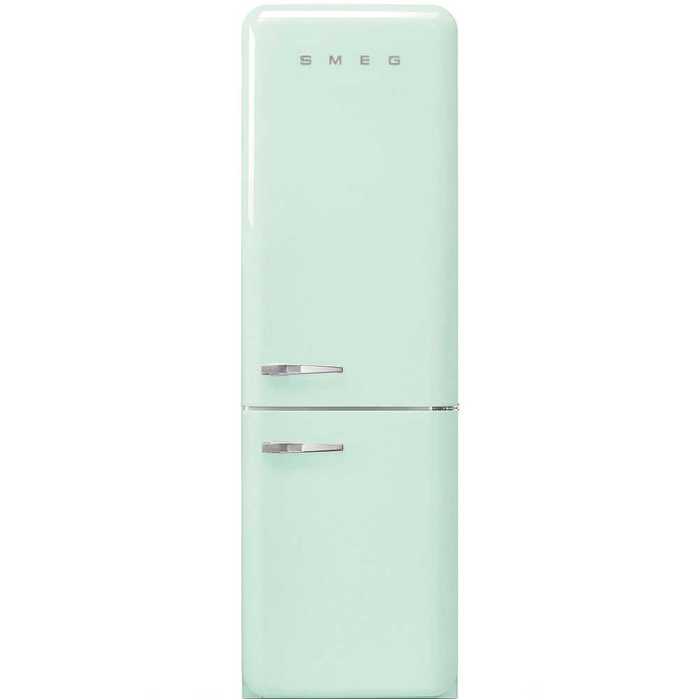 Smeg 60cm Retro Frost Free Fridge Freezer Right Hand Hinge FAB32RPG6UK – PASTEL GREEN