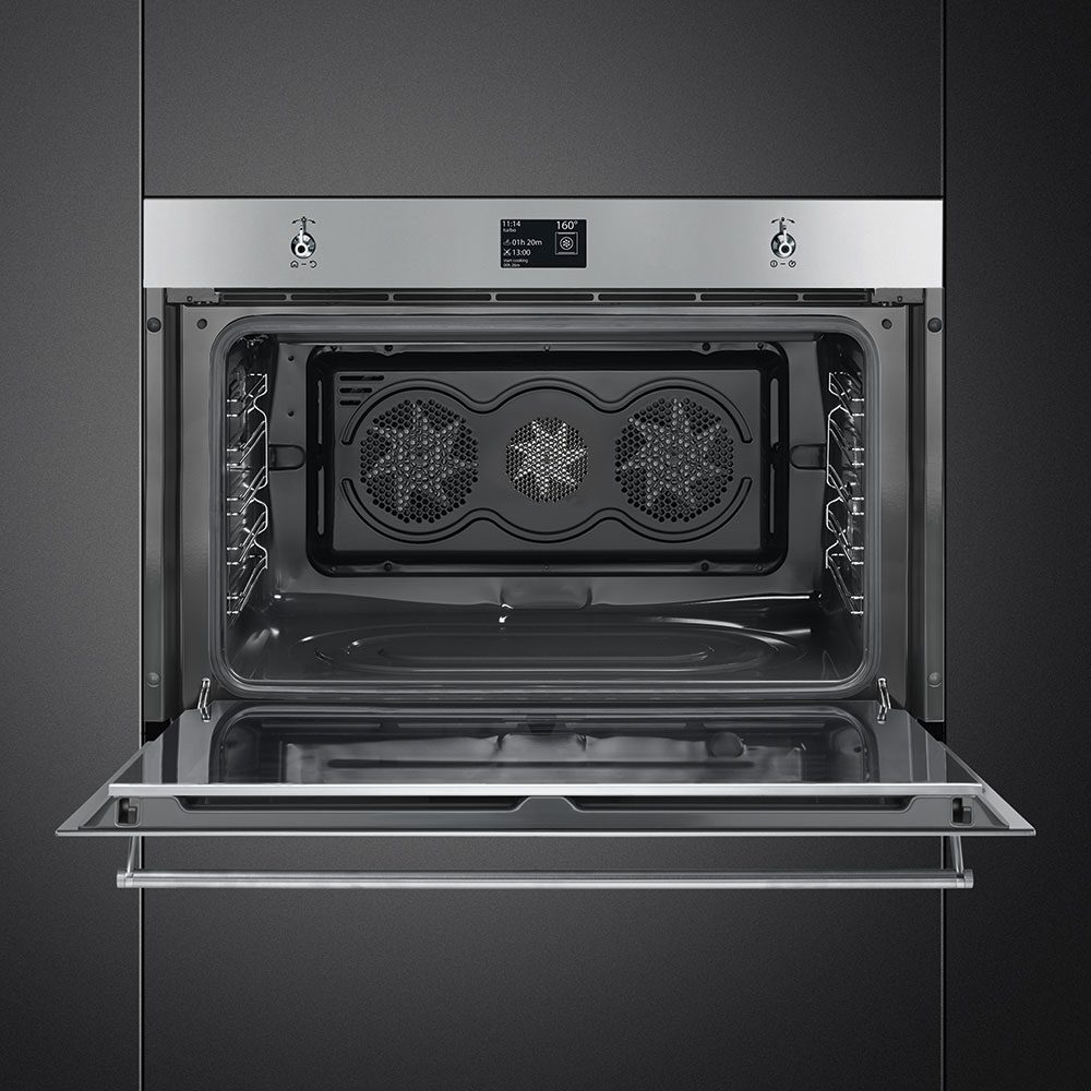 Smeg 90cm Classic Pyrolytic Multifunction Single Oven SFP9395X1 – Stainless Steel