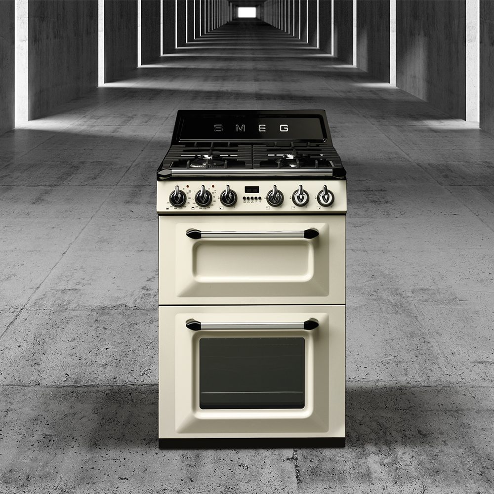 Smeg 60cm Victoria Freestanding Dual Fuel Cooker TR62P – Cream