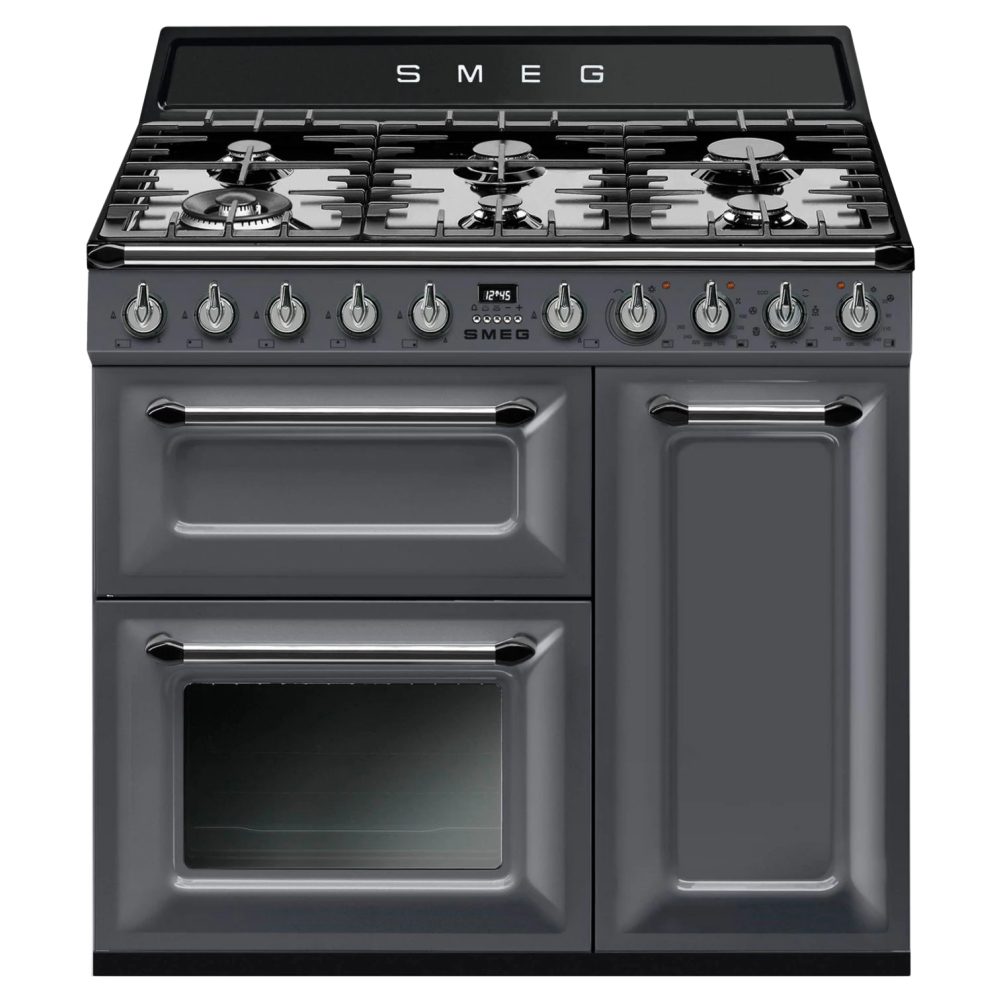 Smeg 90cm Victoria Dual Fuel Range Cooker TR93GR – Slate