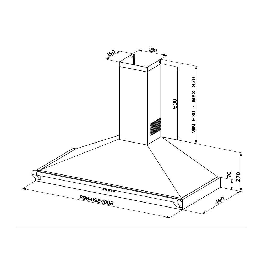 Stoves Richmond 90PYR Chimney Hood 444411657 – CREAM