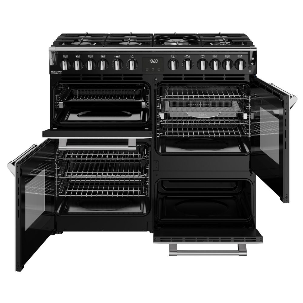 Stoves Richmond Deluxe 100DF Dual Fuel Range Cooker 444412016 – ICE WHITE