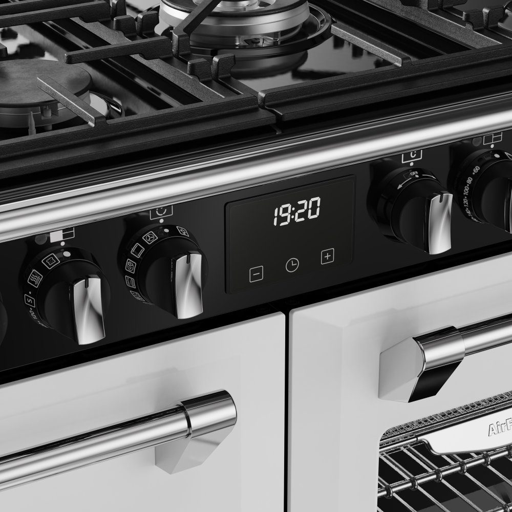 Stoves Richmond Deluxe 100DF Dual Fuel Range Cooker 444412016 – ICE WHITE