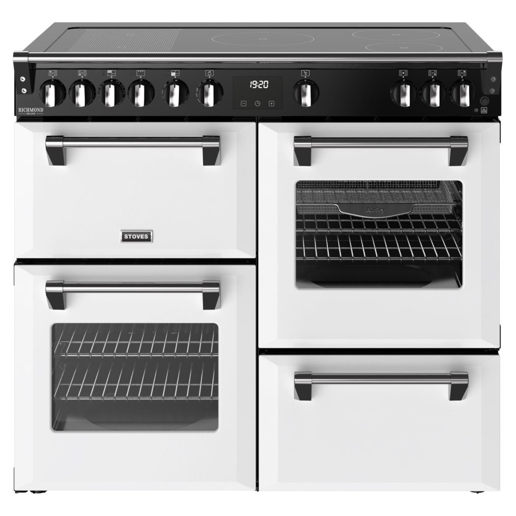 Stoves Richmond Deluxe 100EI Induction Range Cooker 444412022 – ICE WHITE