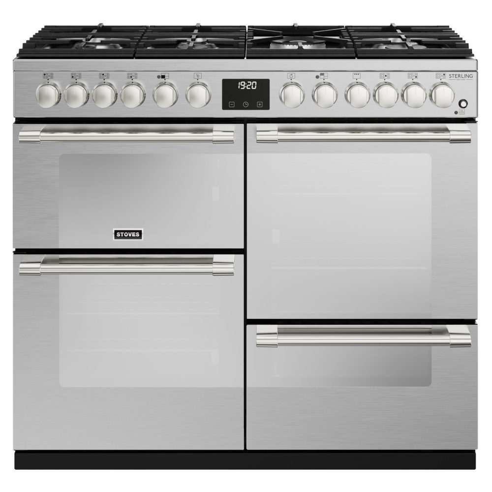 Stoves 11467 Sterling Deluxe 100cm Dual Fuel Range Cooker ST DX STER D1000DF SS – STAINLESS STEEL