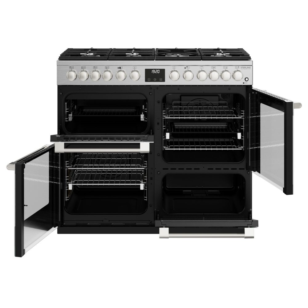 Stoves 11467 Sterling Deluxe 100cm Dual Fuel Range Cooker ST DX STER D1000DF SS – STAINLESS STEEL