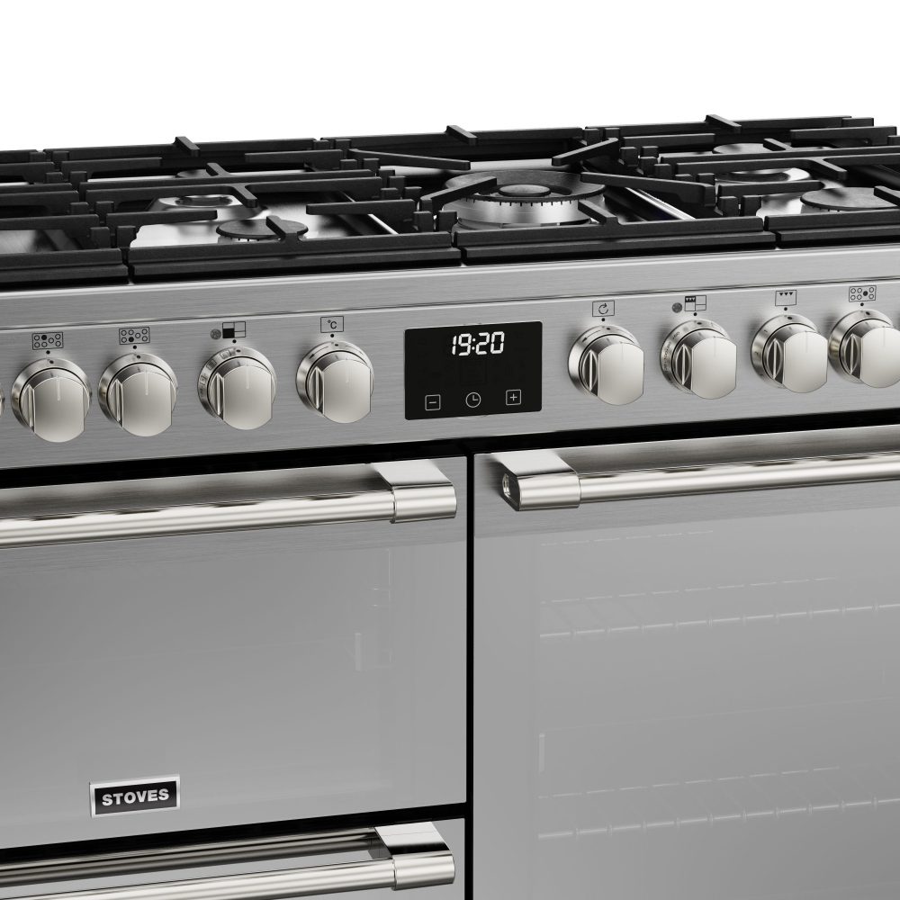 Stoves 11467 Sterling Deluxe 100cm Dual Fuel Range Cooker ST DX STER D1000DF SS – STAINLESS STEEL
