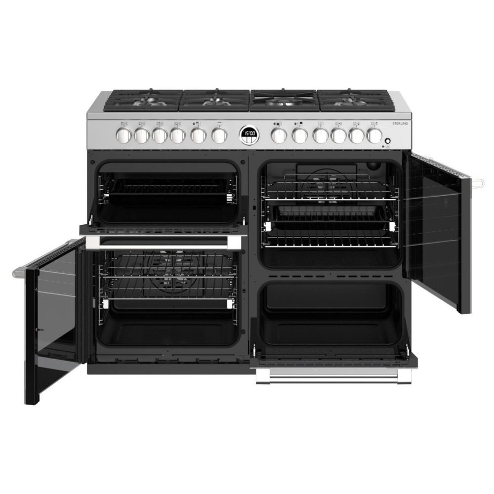 Stoves 11429 Sterling 110cm Dual Fuel Range Cooker ST STER S1100DF MK22 SS – STAINLESS STEEL