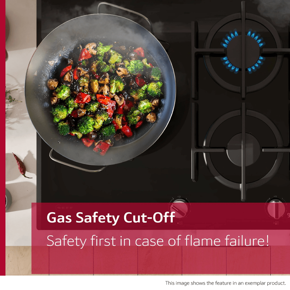 Neff 60cm N30 4 Burner Gas Hob T26BKP6S0 – BLACK