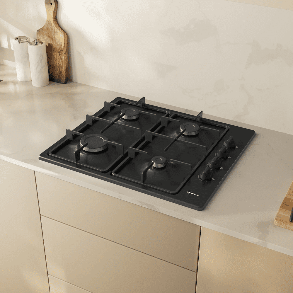 Neff 60cm N30 4 Burner Gas Hob T26BKP6S0 – BLACK