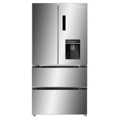 Tesla  French Style Fridge Freezer With Water Dispenser Non Plumbed T571FRDX – Stainless Steel