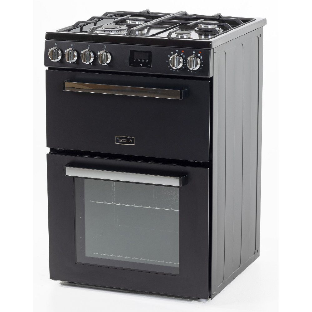 Tesla 60cm Freestanding Dual Fuel Cooker TMRDF60B – Black