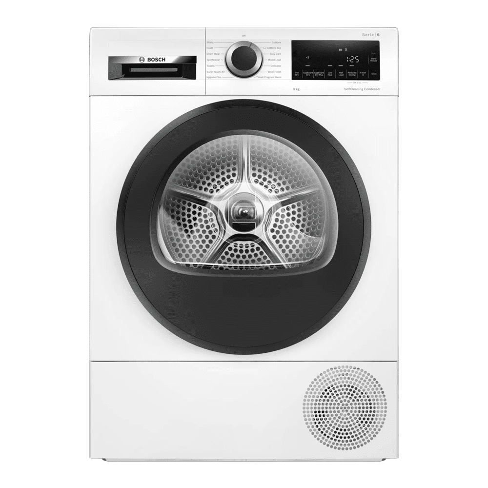 Bosch WQG24509GB 9kg Series 6 Heat Pump Condenser Tumble Dryer – WHITE