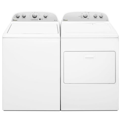 Whirlpool  15kg American Washing Machine And Dryer Pack 3LWTW4815FW 3LWED4815FW – WHITE