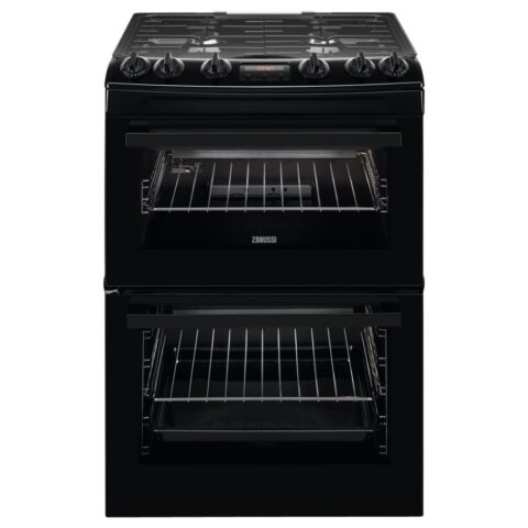 Zanussi  60cm Freestanding Gas Cooker ZCG63260BE – BLACK