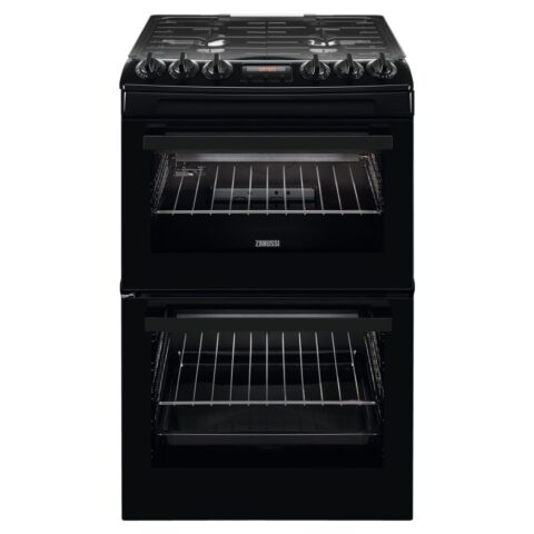 Zanussi  55cm Freestanding Gas Cooker ZCG43250BA – BLACK