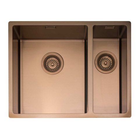 Caple  Mode 3415 1.5 Bowl Undermount Sink Right Hand Small Bowl MODE3415/R/CO – Copper