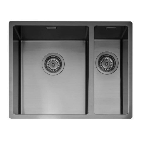 Caple  Mode 3415 1.5 Bowl Undermount Sink Right Hand Small Bowl MODE3415/R/GM – Gunmetal