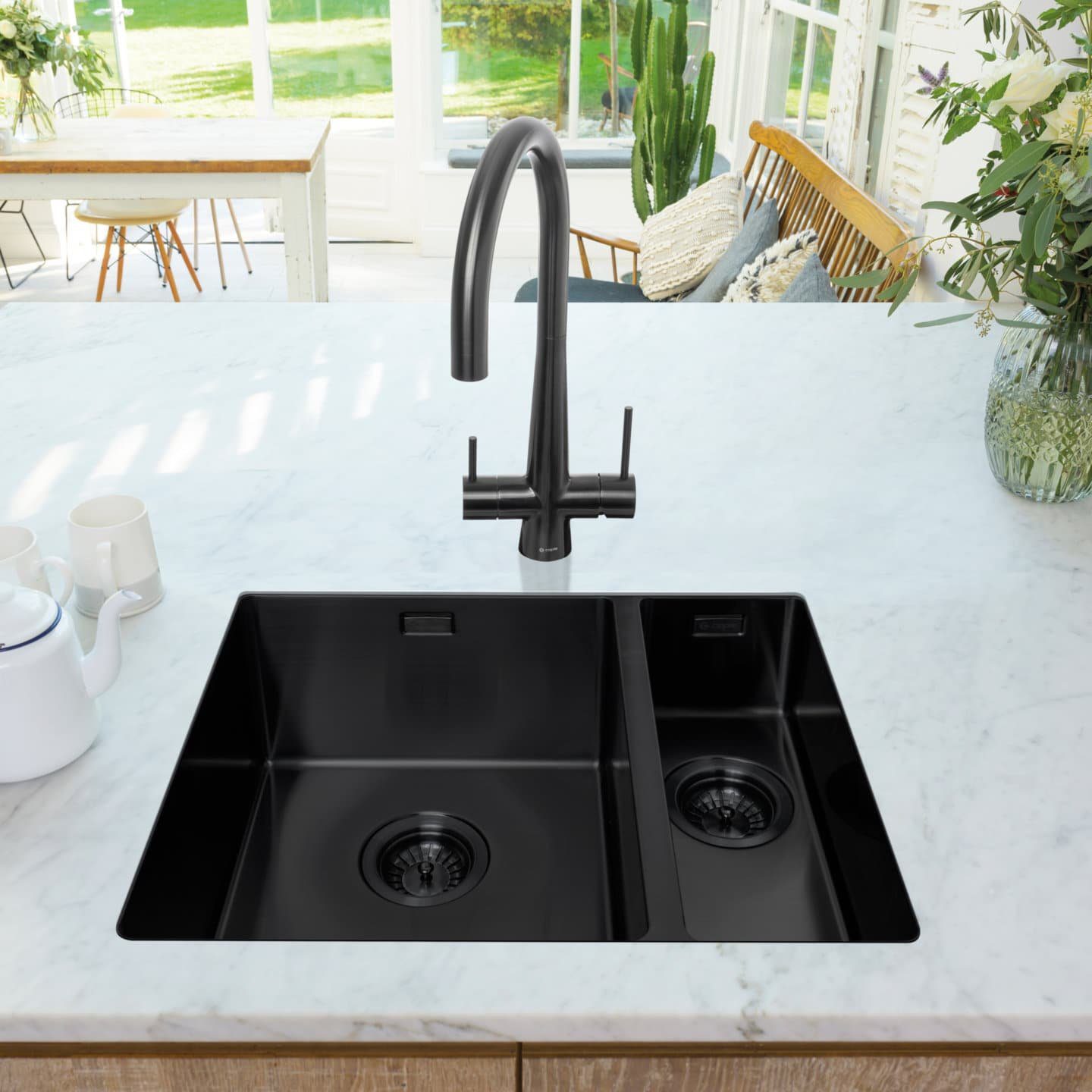 Caple Mode 3415 right small bowl MODE3415/R/BS – Black Steel finish