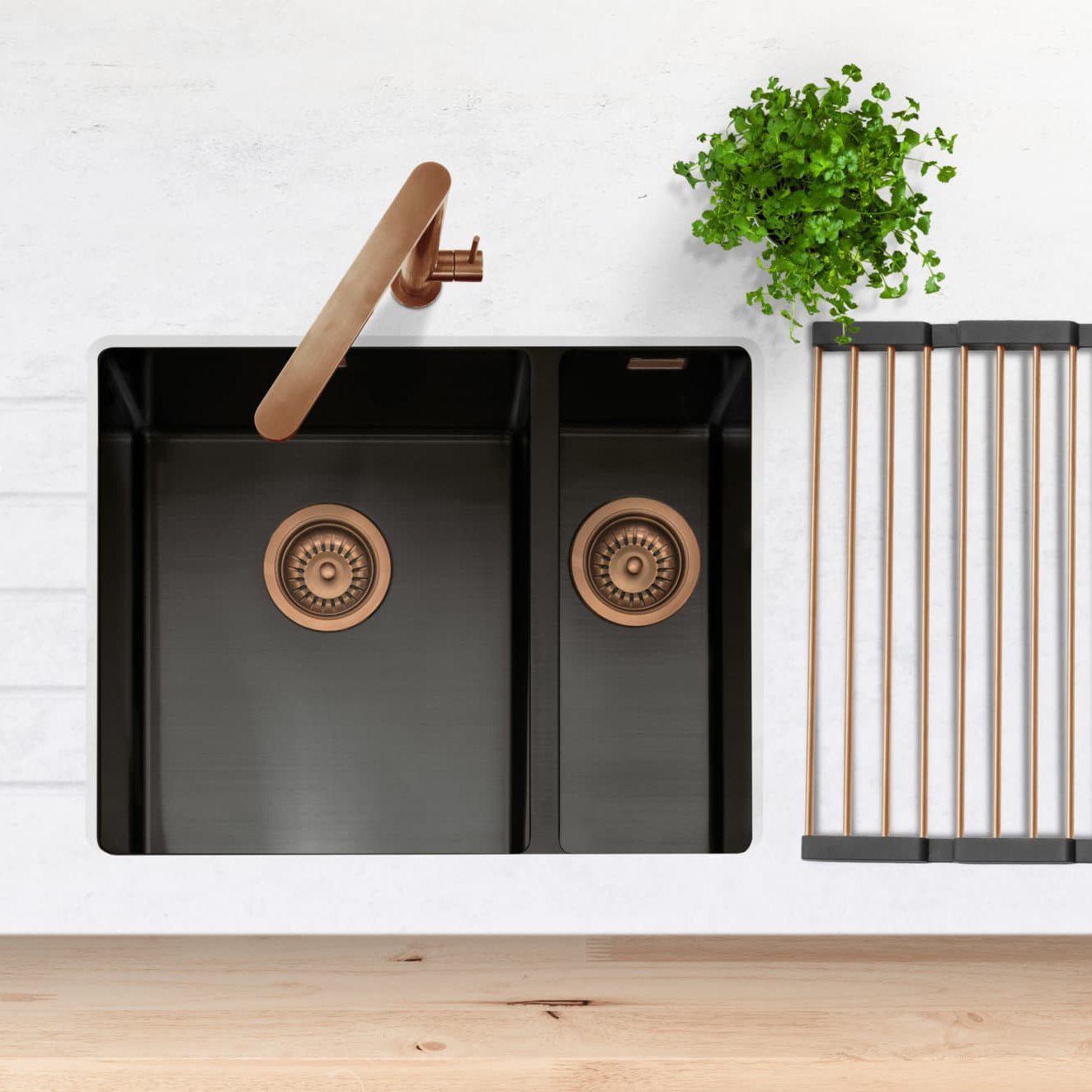 Caple Mode 3415 right small bowl MODE3415/R/BS – Black Steel finish