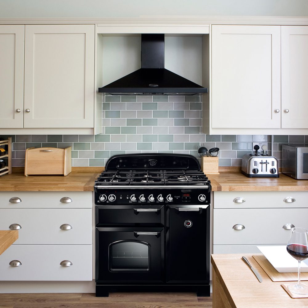 Rangemaster Classic 100cm Dual Fuel Range Cooker 116880 CLA100DFFBL/C – Black