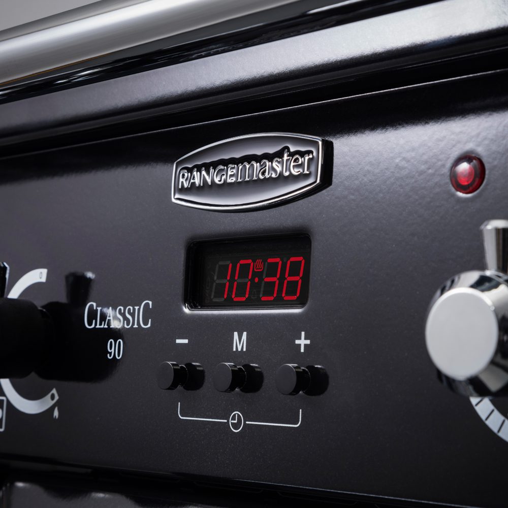 Rangemaster Classic 100cm Dual Fuel Range Cooker 116880 CLA100DFFBL/C – Black