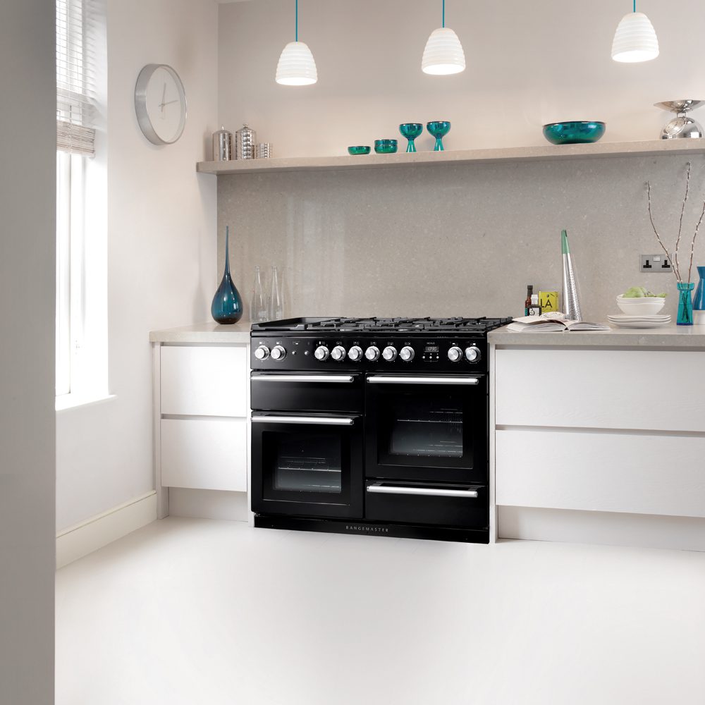 Rangemaster Nexus 110cm Dual Fuel Range Cooker 104850 NEX110DFFBL/C – Black